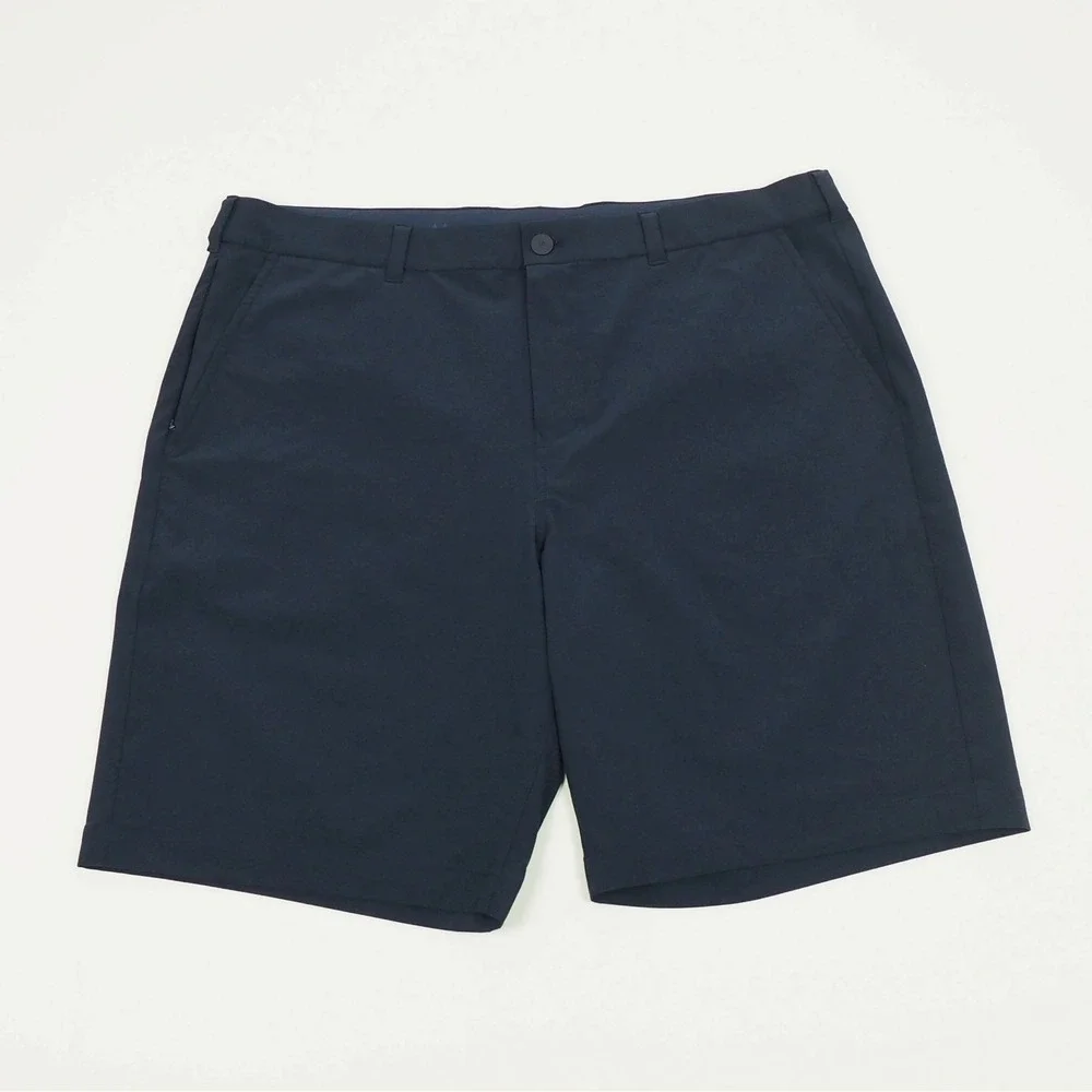 Mizzen+Main Helmsman Golf Chino Shorts Mens 38 Navy Blue Slim Fit Performance